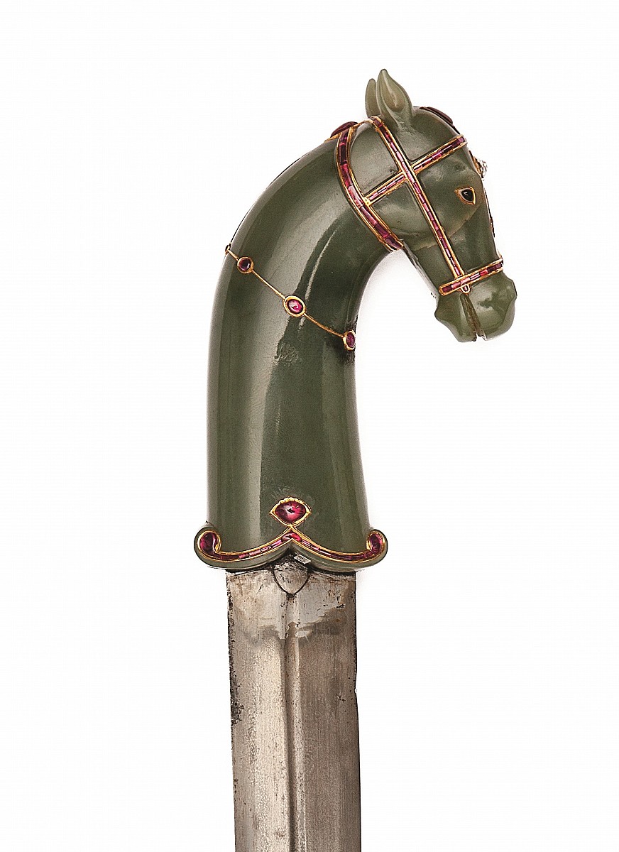 A jade-hilted khanjar dagger