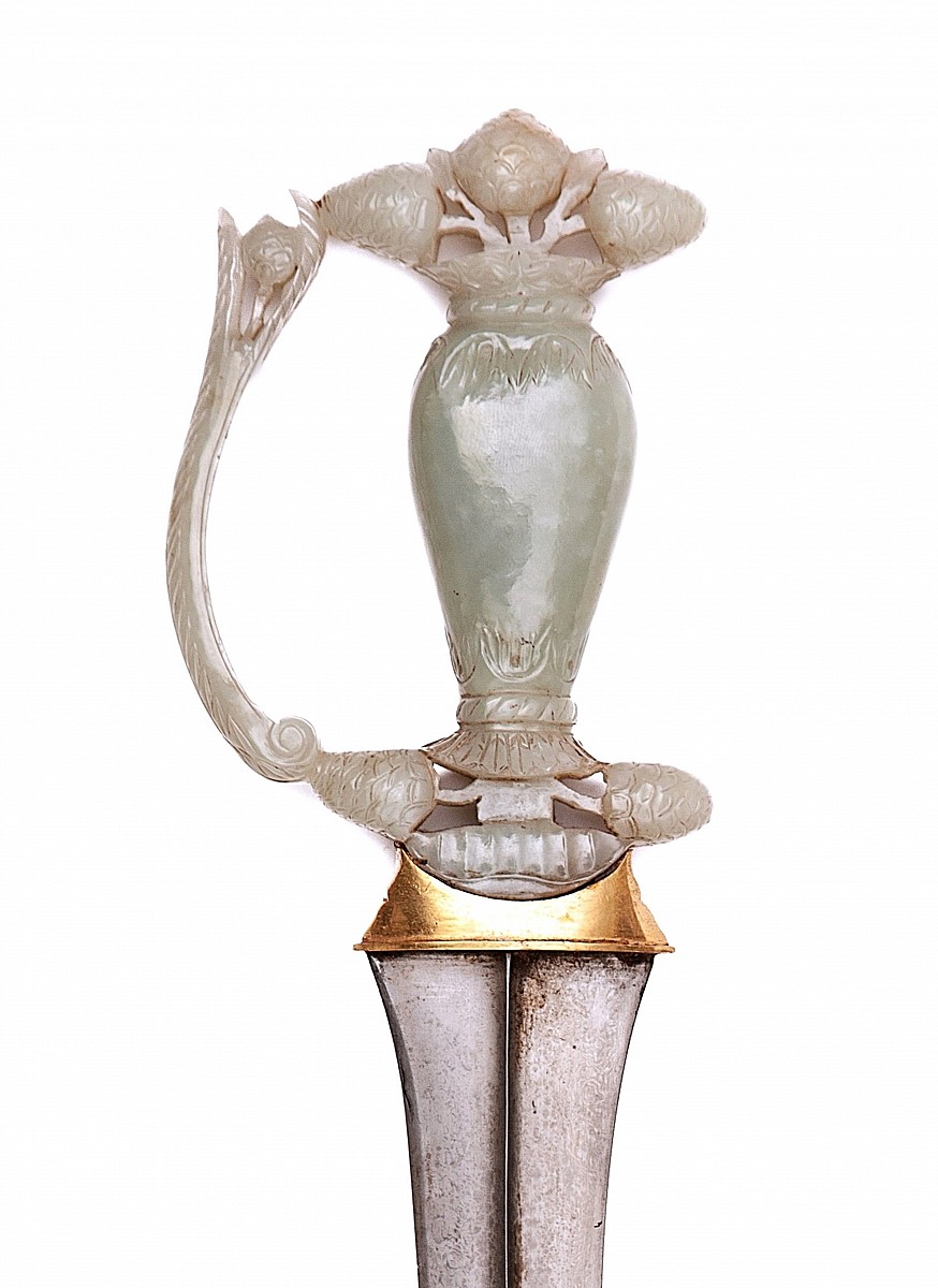 A jade-hilted khanjar dagger
